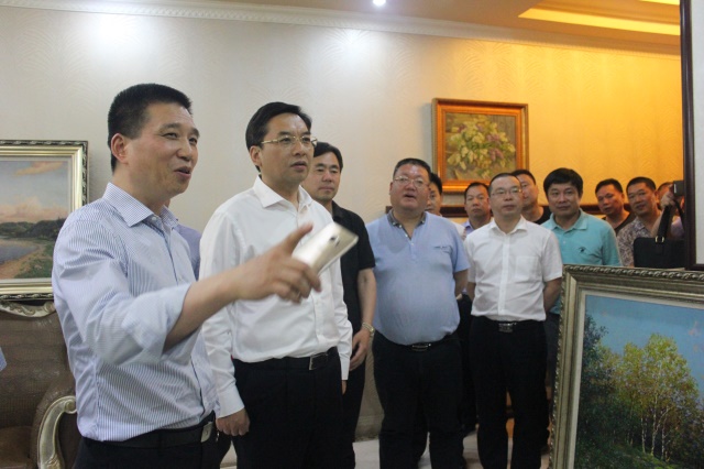 蔡书记走访mansion88明升集团 —— 王权表示加大对临海投资