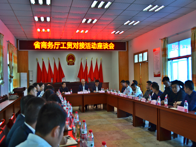 安徽省商务厅工贸对接座谈会在丁集婚纱特色小镇召开